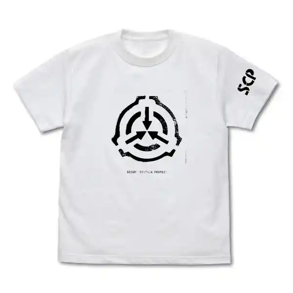 SCP財団 ステンシルロゴ Tシャツ／WHITE