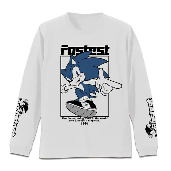 ソニック・ザ・ヘッジホッグ 袖リブロングスリーブTシャツ