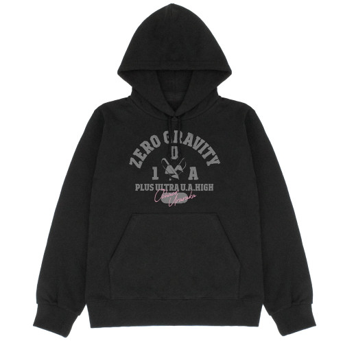 麗日お茶子 カレッジ プルオーバーパーカー （BLACK）