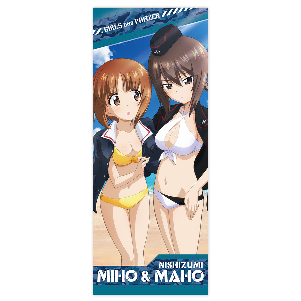 みほ＆まほ ハイブリッドフェイスタオル 水着Ver.