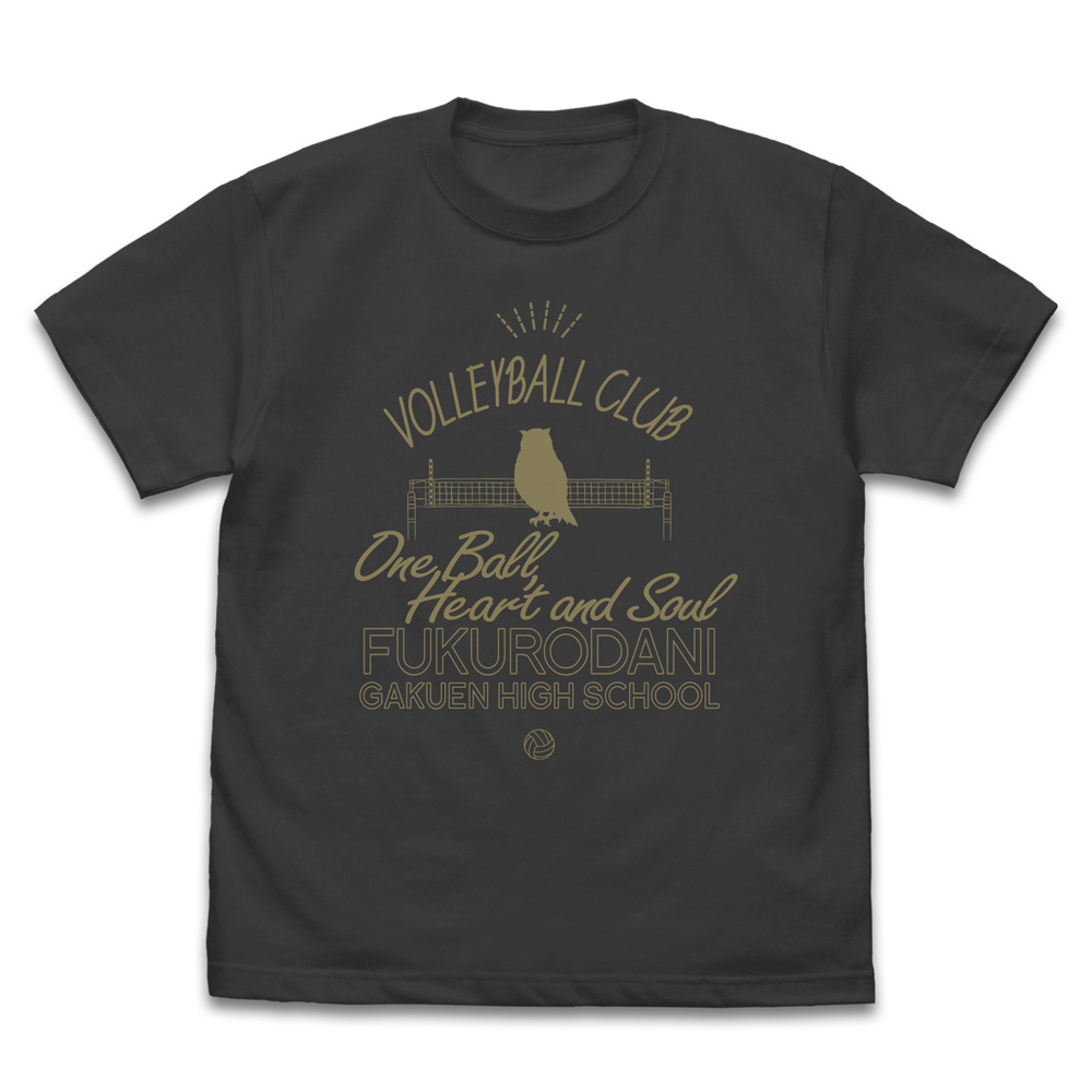 梟谷学園高校バレーボール部 アイコンマークカレッジ Tシャツ