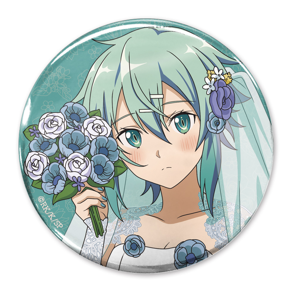 描き下ろし シノン 65mm缶バッジ ウェディングドレスVe..