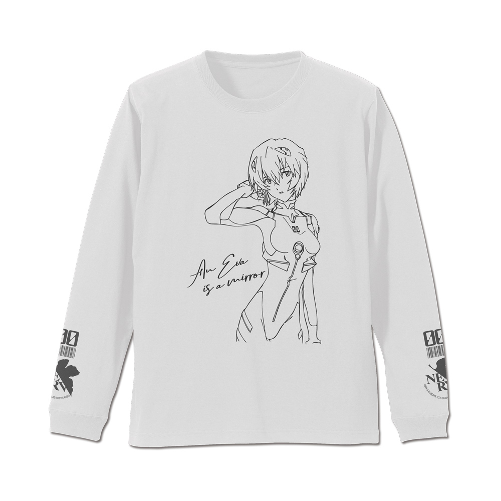 綾波レイ 袖リブロングスリーブTシャツ