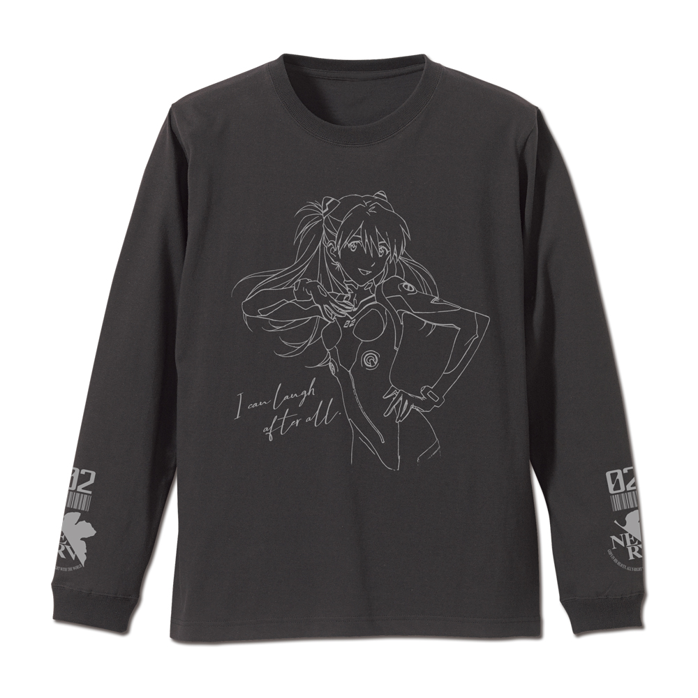 式波・アスカ・ラングレー 袖リブロングスリーブTシャツ
