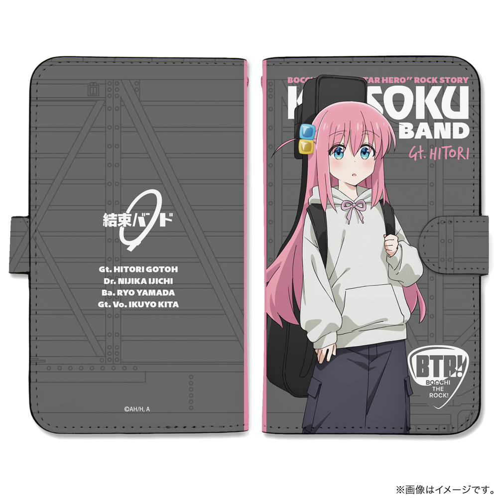後藤ひとり 手帳型スマホケースL ストリートファッションVe..
