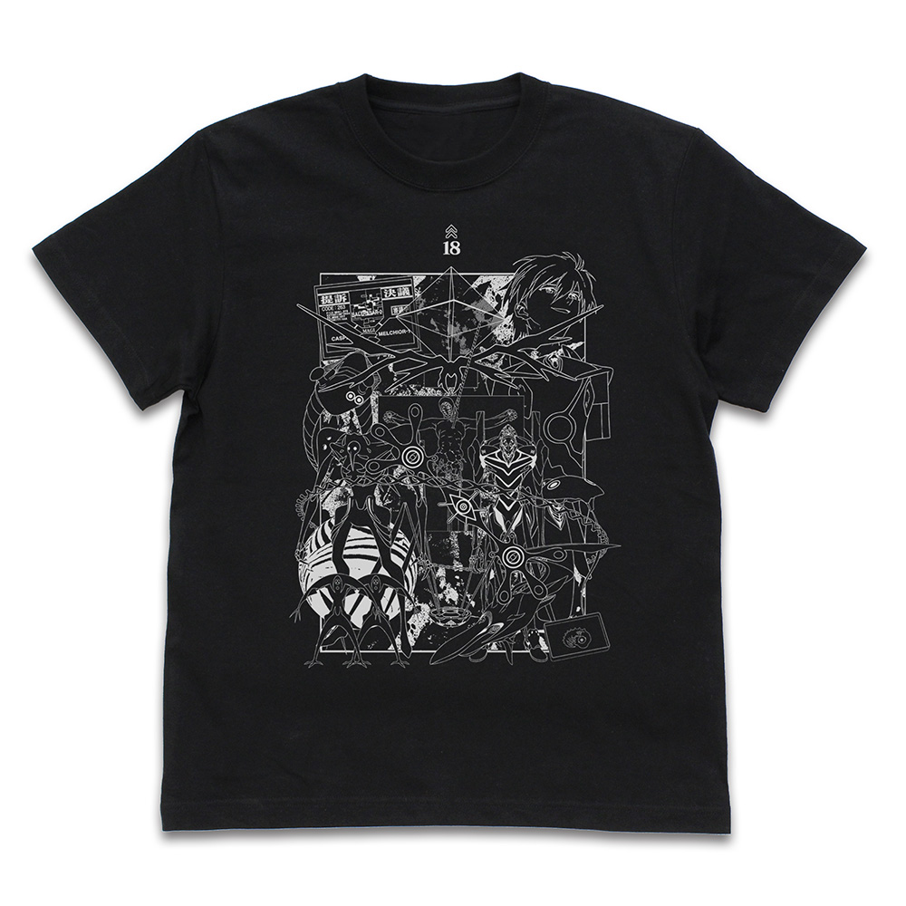 『新世紀エヴァンゲリオン』全使徒 Tシャツ BLACK