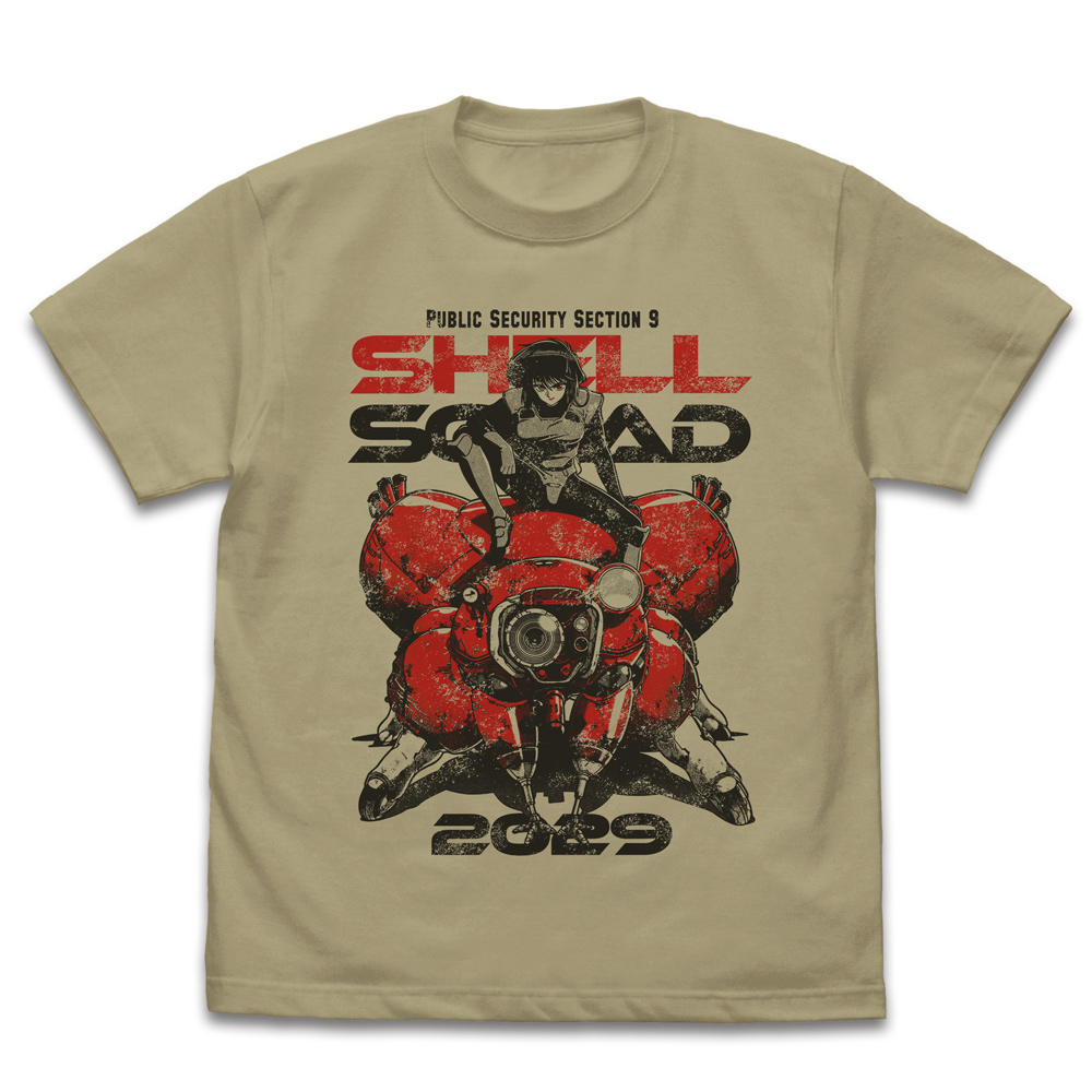 TGITS 素子とフチコマ Tシャツ SAND KHAKI