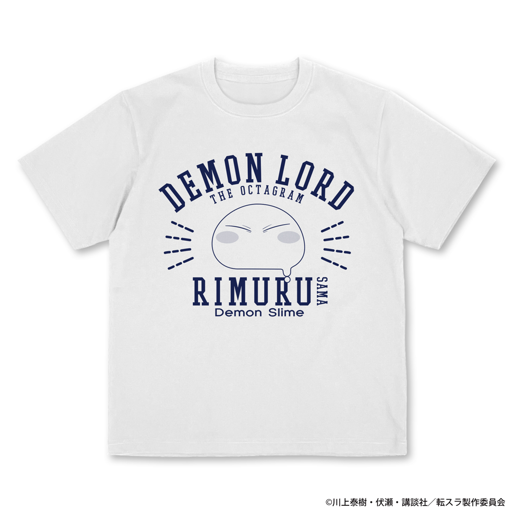 リムル様カレッジ プレーティングTシャツ WHITE