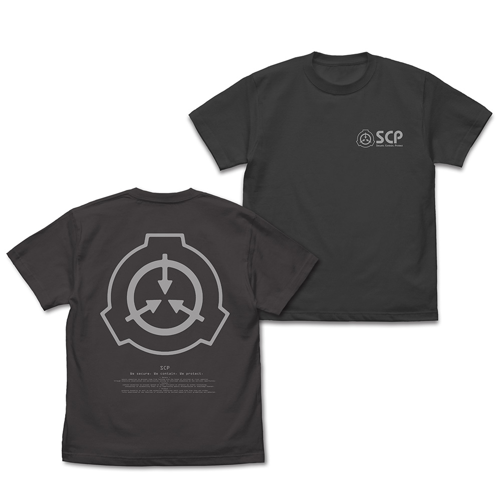 SCP財団ロゴバックプリントTシャツ SUMI