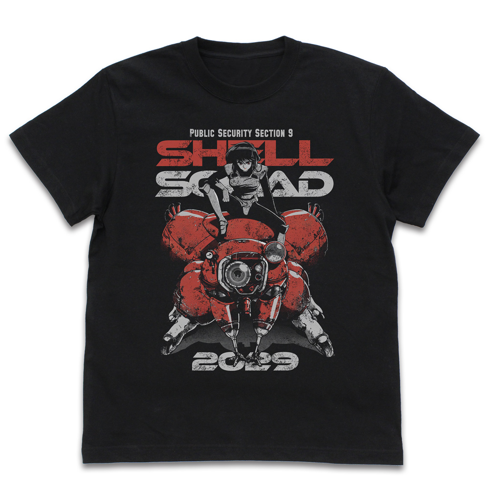 TGITS 素子とフチコマ Tシャツ BLACK