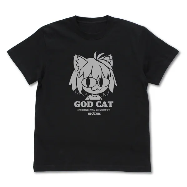 GOD CAT ネコアルク Tシャツ/BLACK