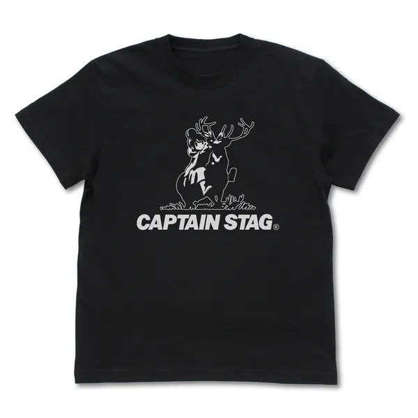 『ゆるキャン△』×キャプテンスタッグ Tシャツ/BLACK