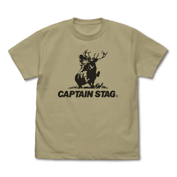 『ゆるキャン△』×キャプテンスタッグ Tシャツ/SAND KHAKI